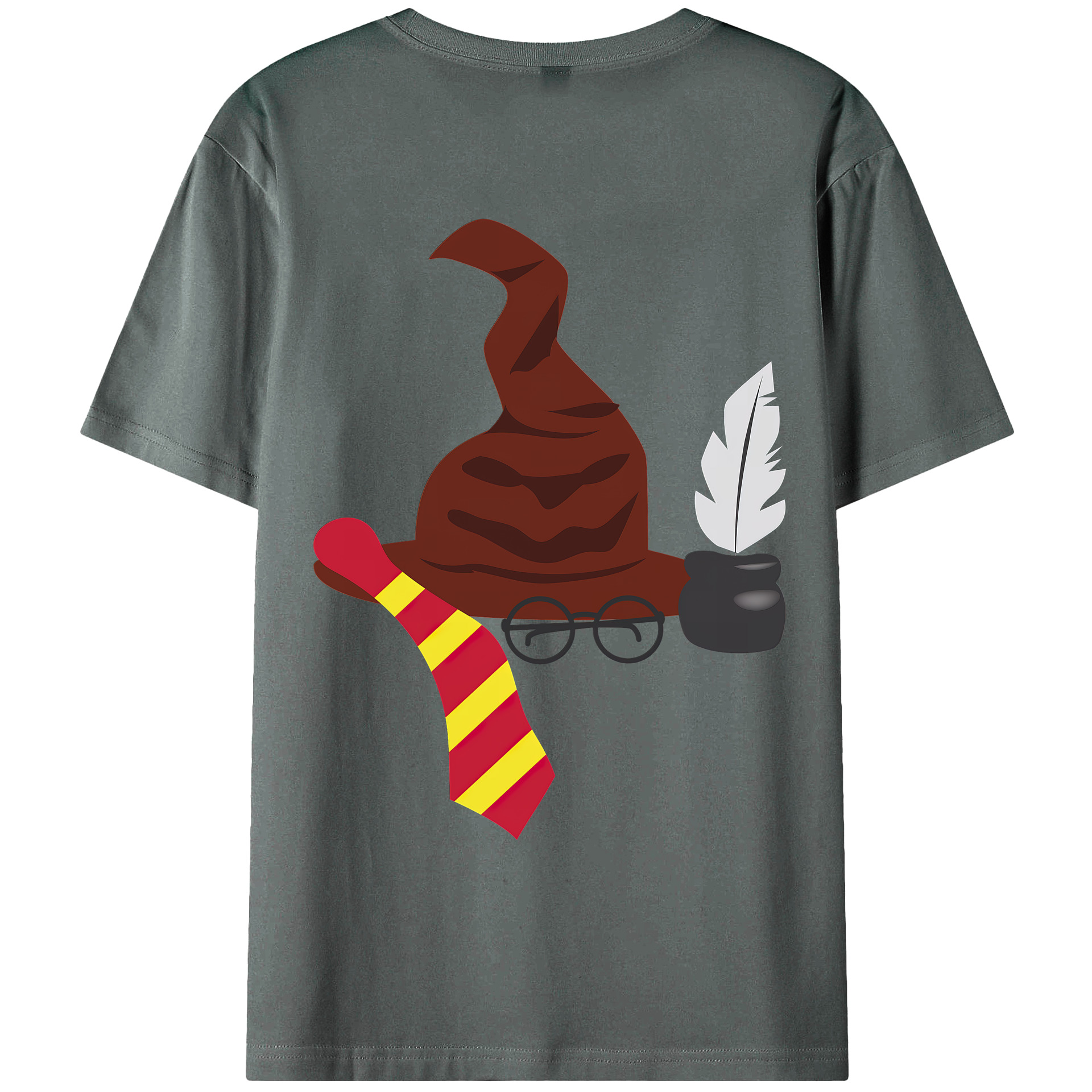 （画像用） Harry Potter ハリー・ポッターシリーズ 綿100％ メンズ半袖Tシャツ（バックプリント） 通気性